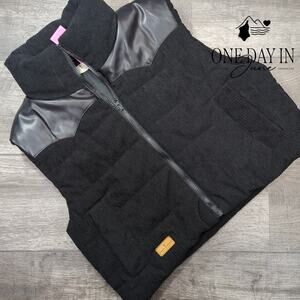 Simply Southern Corduroy Full Zip Puffy Vest Size M